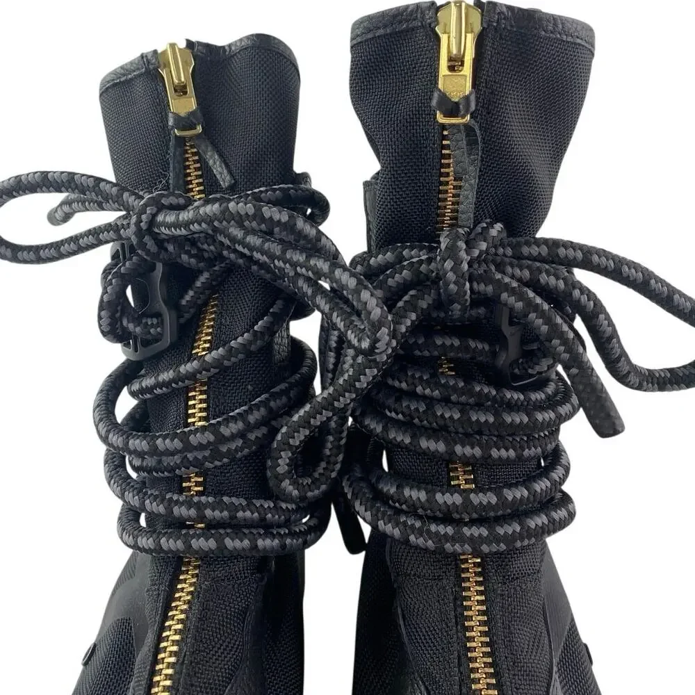 Nike SF Air Force 1 Womens Black High Top Zipper Rope Trainers Sneakers Boots 12